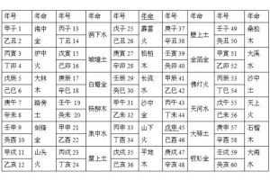 六十甲子纳音详细解释大全