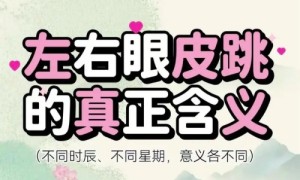 眼皮跳时辰对照表